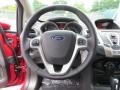 Charcoal Black 2013 Ford Fiesta SE Hatchback Steering Wheel