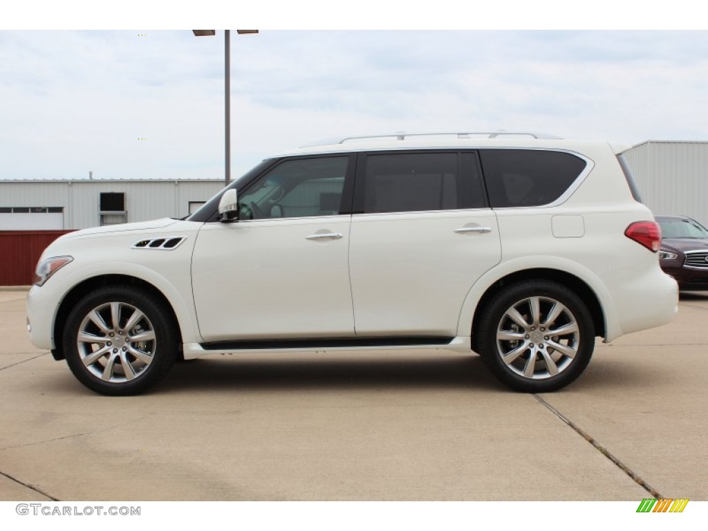 2013 QX 56 - Moonlight White / Wheat photo #5