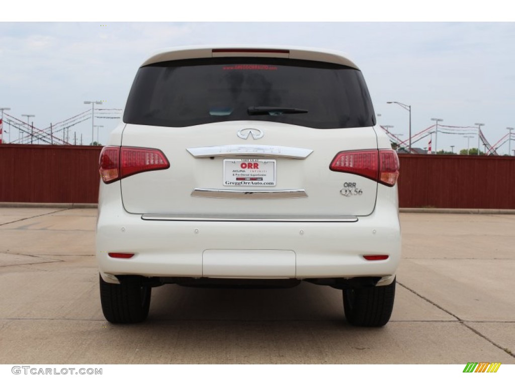 2013 QX 56 - Moonlight White / Wheat photo #8