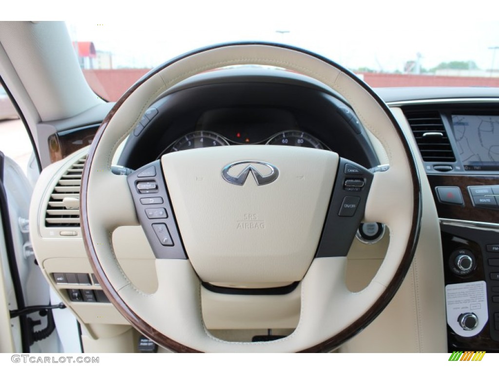 2013 Infiniti QX 56 Wheat Steering Wheel Photo #81136338