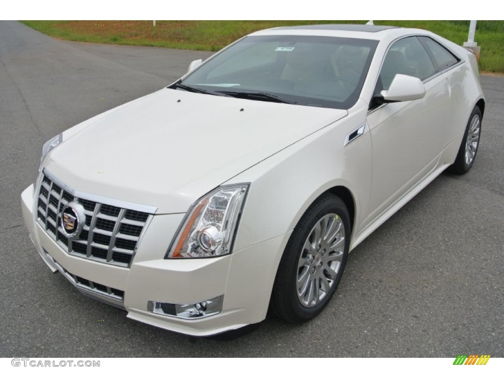 2013 CTS Coupe - White Diamond Tricoat / Cashmere/Ebony photo #1