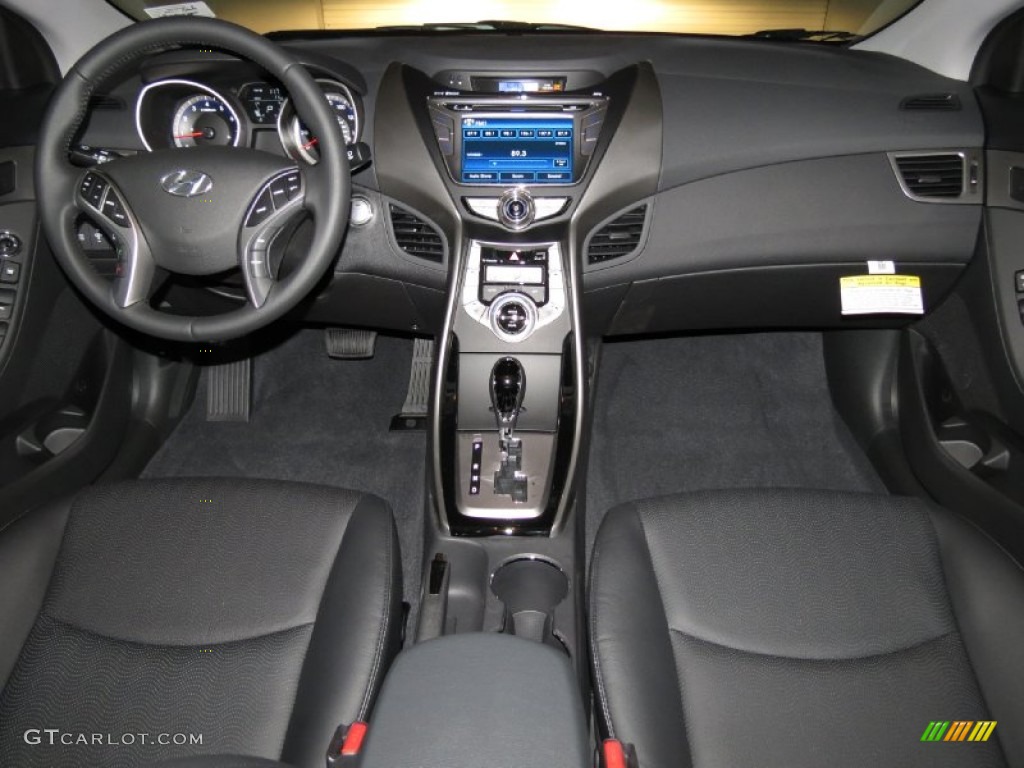 2013 Elantra Limited - Shimmering Air Silver / Black photo #3