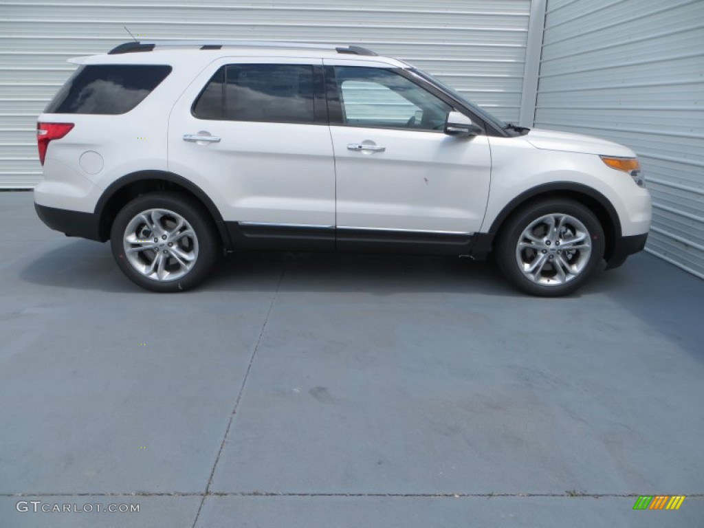 2013 Explorer Limited - White Platinum Tri-Coat / Charcoal Black photo #3