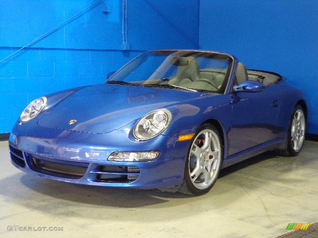 2006 911 Carrera S Cabriolet - Cobalt Blue Metallic / Stone Grey photo #3