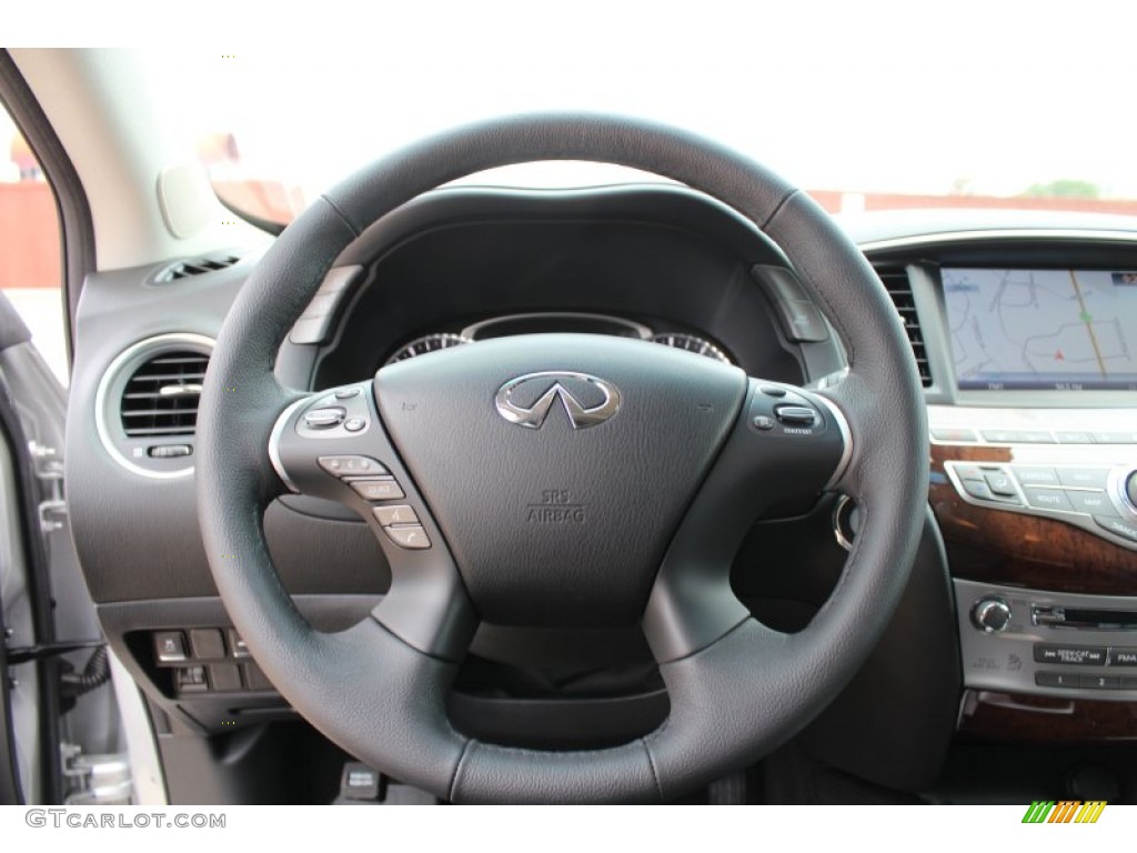 2013 Infiniti JX 35 AWD Graphite Steering Wheel Photo #81138556