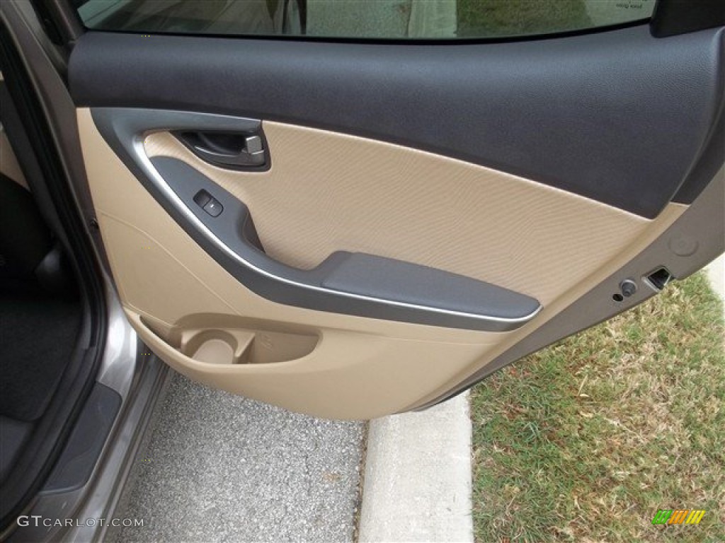 2011 Hyundai Elantra GLS Beige Door Panel Photo #81138594