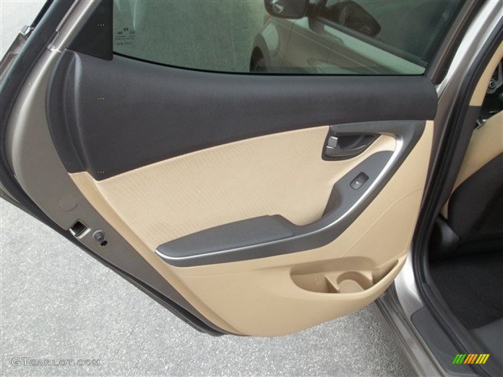 2011 Hyundai Elantra GLS Beige Door Panel Photo #81138729