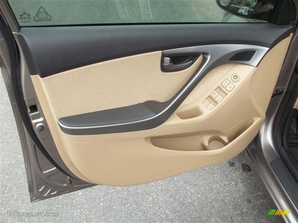 2011 Hyundai Elantra GLS Beige Door Panel Photo #81138777