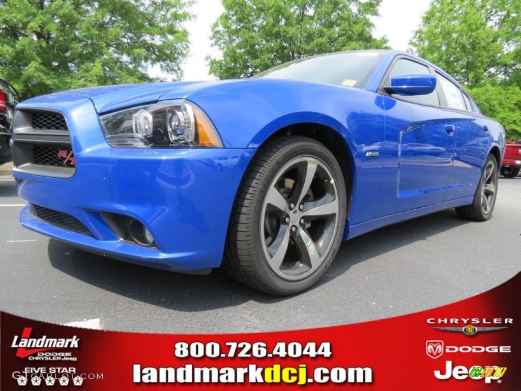 2013 Charger R/T Daytona - Daytona Blue Pearl / Daytona Edition Black/Blue photo #1