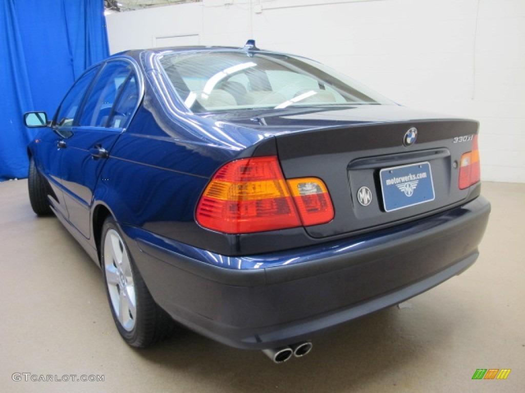2004 3 Series 330xi Sedan - Orient Blue Metallic / Sand photo #5