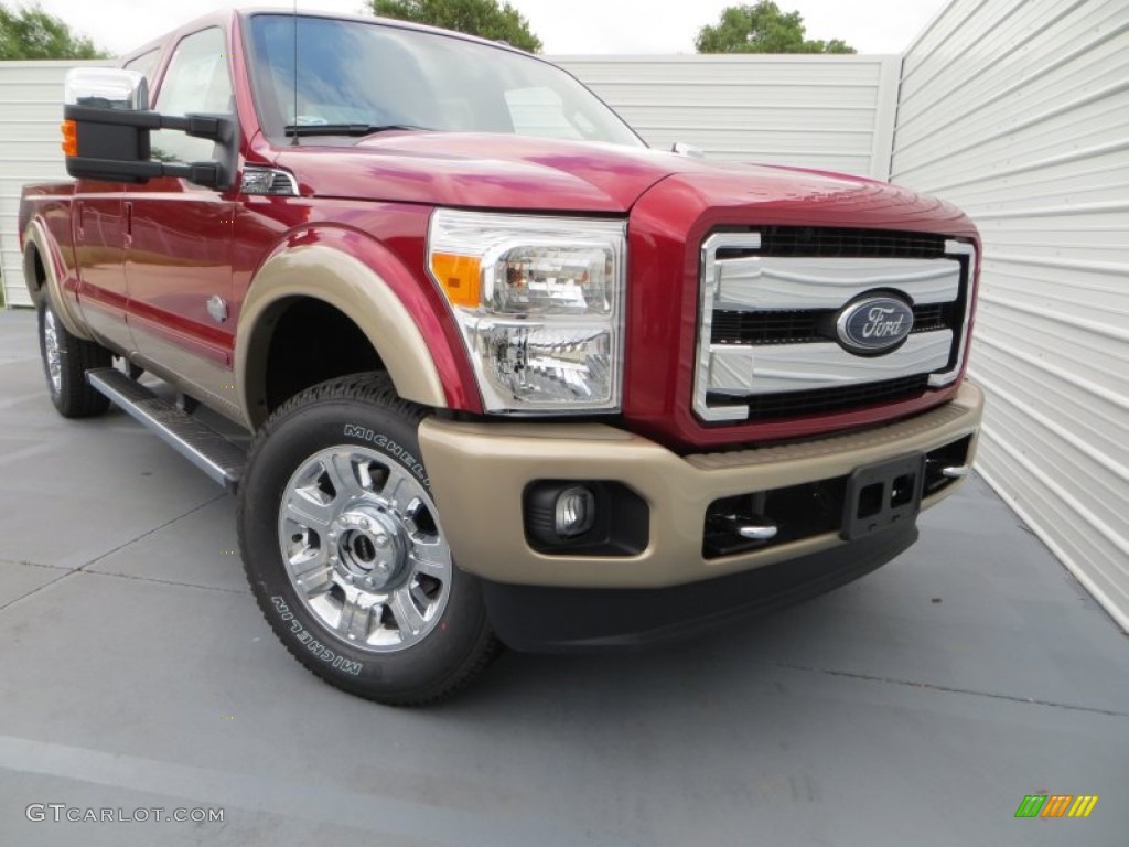 Ruby Red Metallic 2013 Ford F250 Super Duty King Ranch Crew Cab 4x4 Exterior Photo #81141129