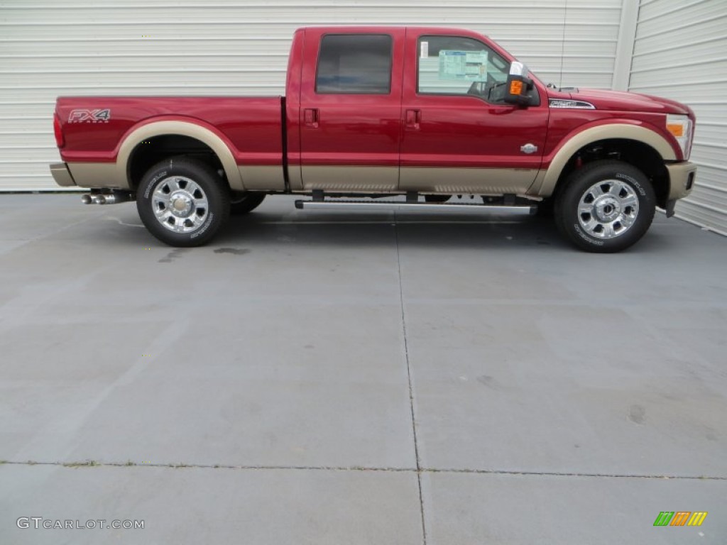 Ruby Red Metallic 2013 Ford F250 Super Duty King Ranch Crew Cab 4x4 Exterior Photo #81141148