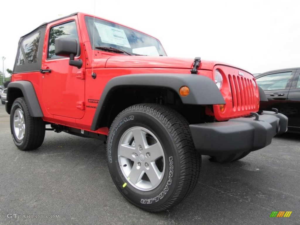 Rock Lobster Red 2013 Jeep Wrangler Sport S 4x4 Exterior Photo #81141831