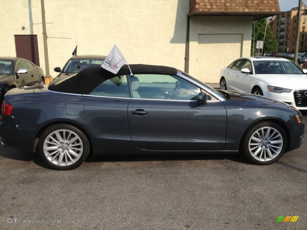 2010 A5 2.0T quattro Cabriolet - Meteor Gray Pearl Effect / Light Gray photo #6