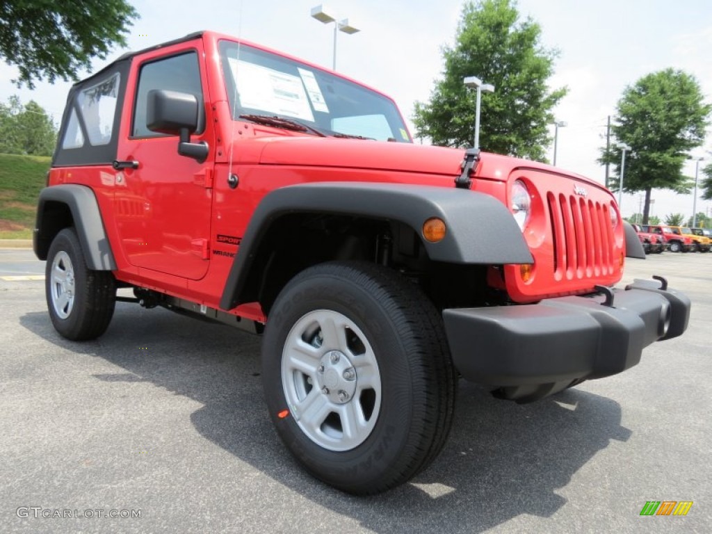 Rock Lobster Red 2013 Jeep Wrangler Sport 4x4 Exterior Photo #81143291