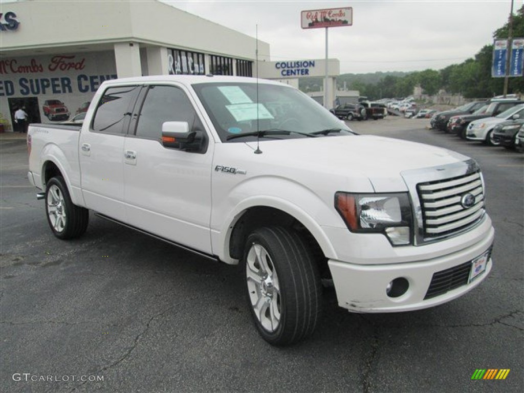 2011 F150 Limited SuperCrew 4x4 - White Platinum Metallic Tri-Coat / Steel Gray/Black photo #1