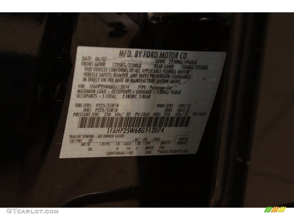 2008 Taurus Limited - Dark Ink Blue Metallic / Medium Light Stone photo #22