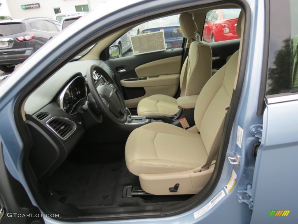 Black/Light Frost Beige Interior 2013 Chrysler 200 LX Sedan Photo #81143645