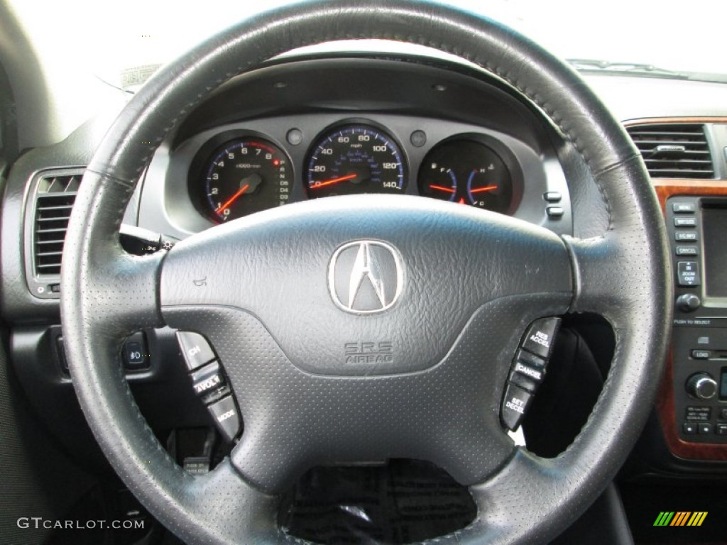 2005 Acura MDX Standard MDX Model Ebony Steering Wheel Photo #81143877