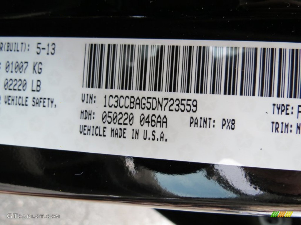 2013 200 Color Code PX8 for Black Photo #81144204