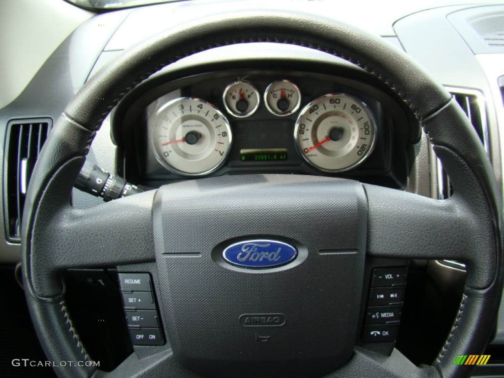 2010 Ford Edge SEL AWD Charcoal Black Steering Wheel Photo #81144588