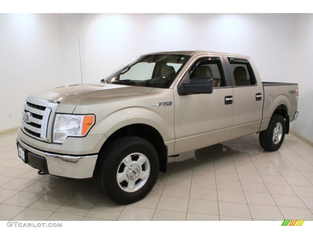 2010 F150 XLT SuperCrew 4x4 - Pueblo Gold Metallic / Tan photo #3