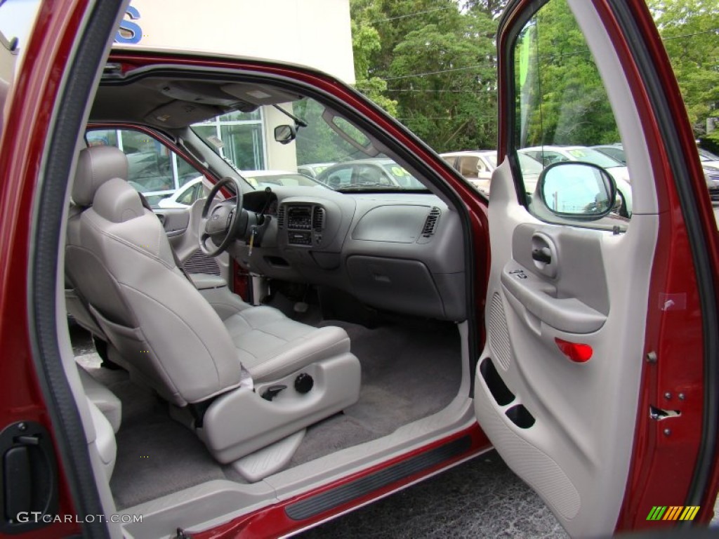 2003 F150 Lariat SuperCab - Burgundy Red Metallic / Medium Graphite Grey photo #12