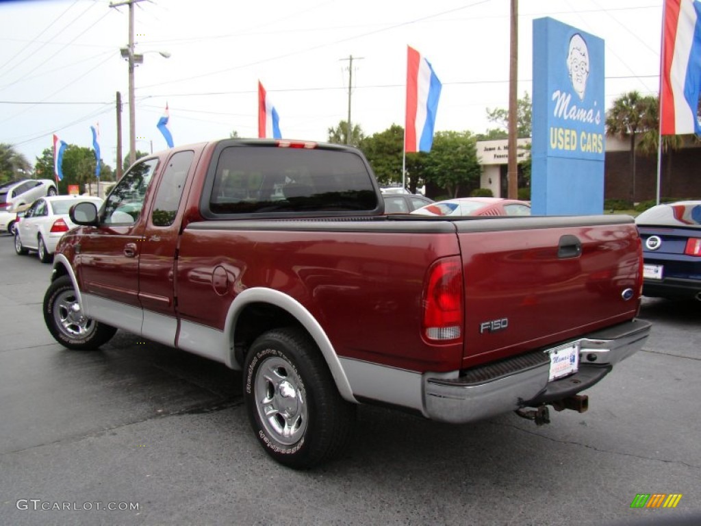 2003 F150 Lariat SuperCab - Burgundy Red Metallic / Medium Graphite Grey photo #26