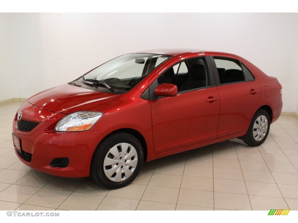 Barcelona Red Metallic 2010 Toyota Yaris Sedan Exterior Photo #81146613