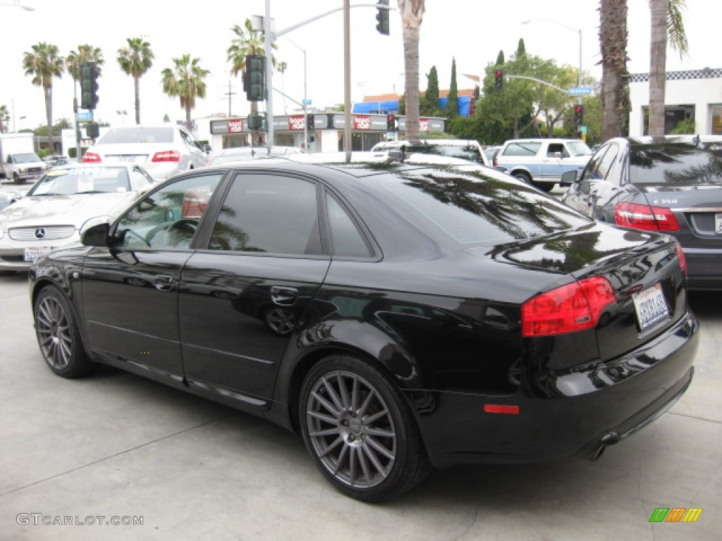 2008 A4 2.0T Sedan - Brilliant Black / Black photo #4