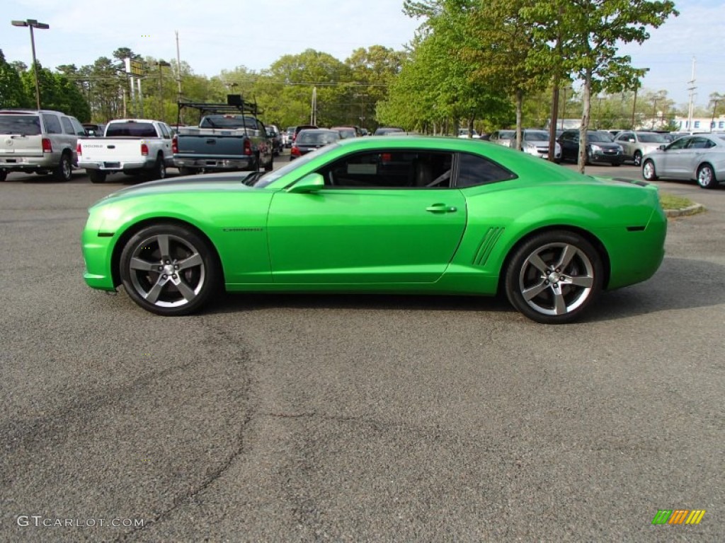 2011 Camaro SS/RS Coupe - Synergy Green Metallic / Black photo #9