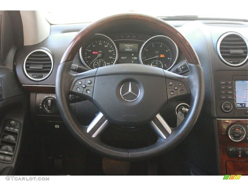 2008 Mercedes-Benz GL 550 4Matic Black Steering Wheel Photo #81153576