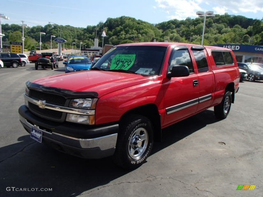 2004 Silverado 1500 LS Extended Cab 4x4 - Victory Red / Medium Gray photo #4