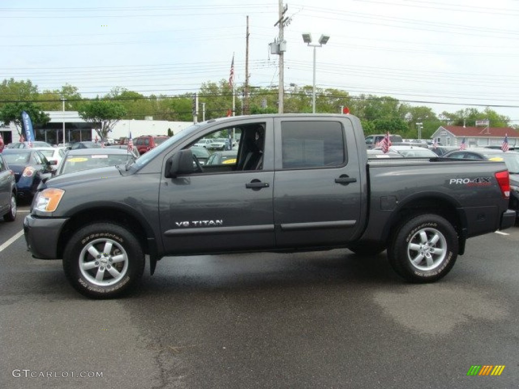 Smoke Metallic 2010 Nissan Titan PRO-4X Crew Cab 4x4 Exterior Photo #81155796