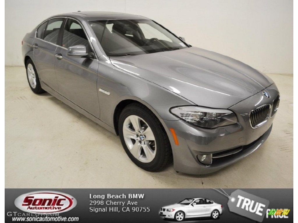 2013 5 Series 528i Sedan - Space Gray Metallic / Black photo #1