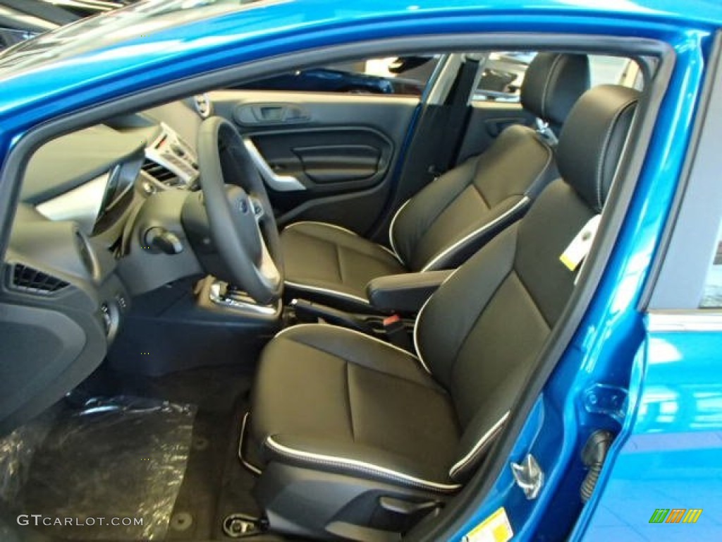 2013 Fiesta Titanium Hatchback - Blue Candy / Charcoal Black Leather photo #9