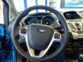 2013 Ford Fiesta Charcoal Black Leather Interior Steering Wheel Photo