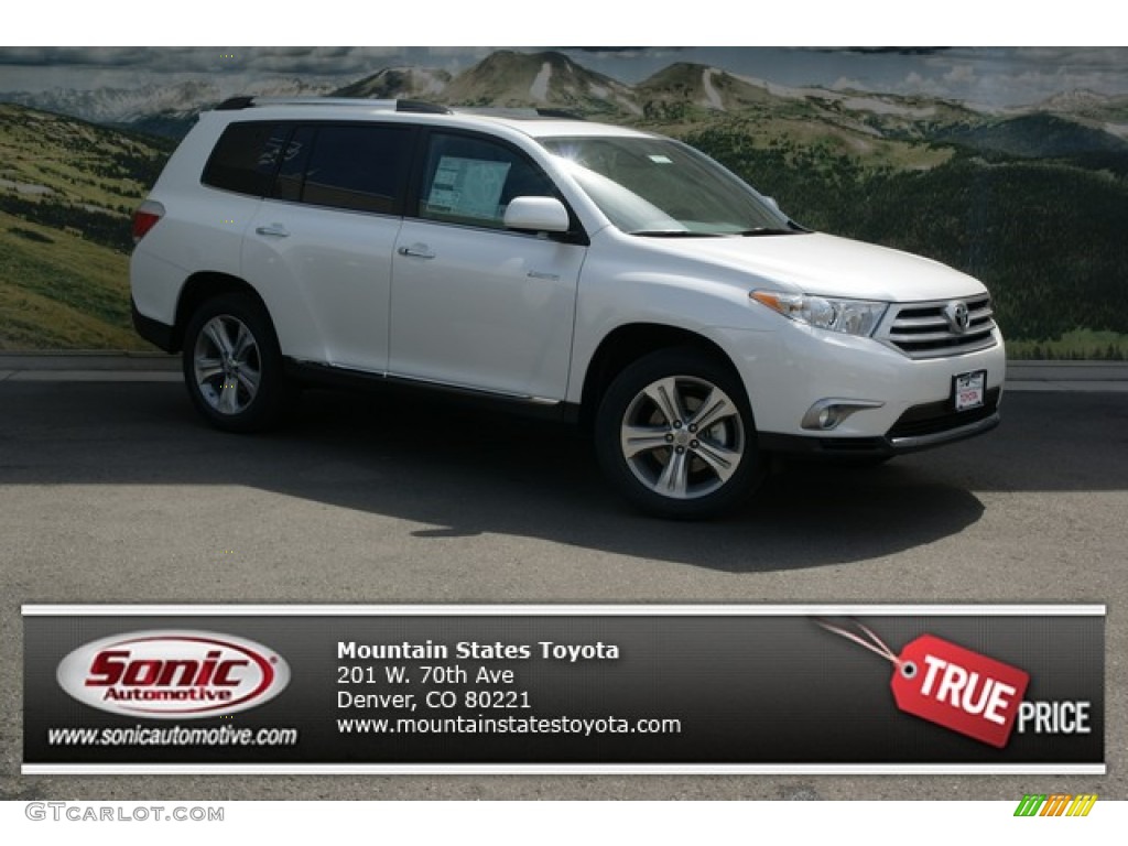 2013 Highlander Limited 4WD - Blizzard White Pearl / Ash photo #1