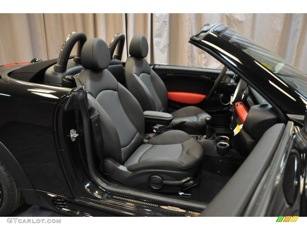 Carbon Black Interior 2013 Mini Cooper John Cooper Works Roadster Photo #81159261
