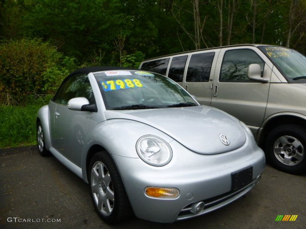 2003 New Beetle GLS 1.8T Convertible - Reflex Silver Metallic / Grey photo #1