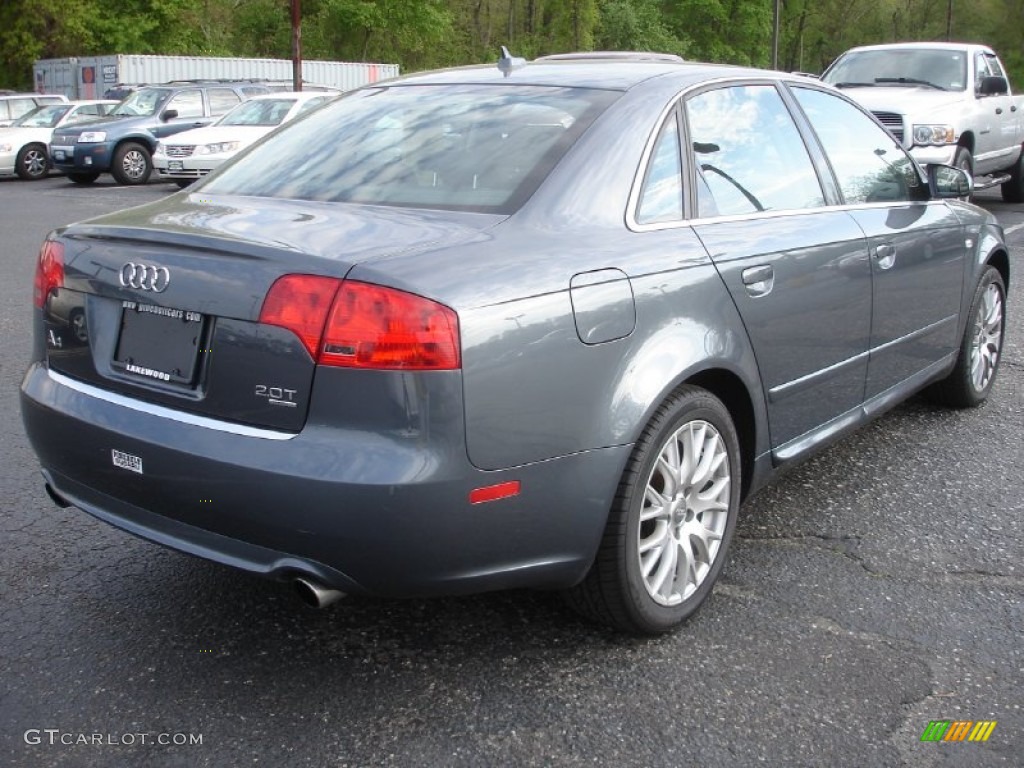 2008 A4 2.0T quattro Sedan - Dolphin Grey Metallic / Black photo #4