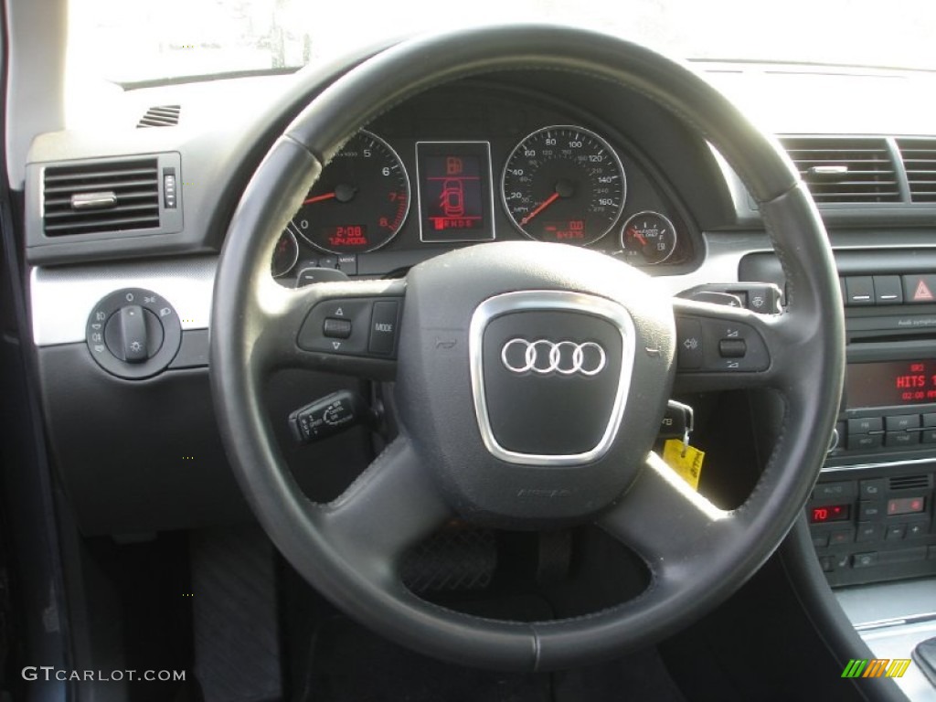 2008 A4 2.0T quattro Sedan - Dolphin Grey Metallic / Black photo #13