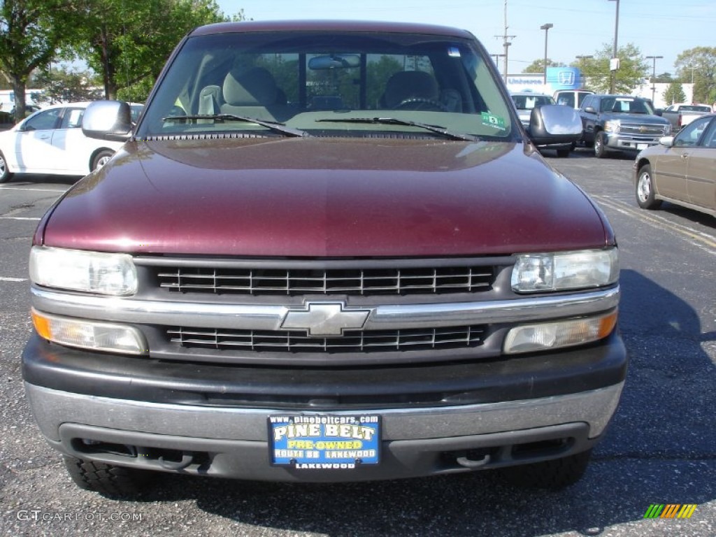 1999 Silverado 1500 Z71 Extended Cab 4x4 - Dark Carmine Red Metallic / Medium Oak photo #2