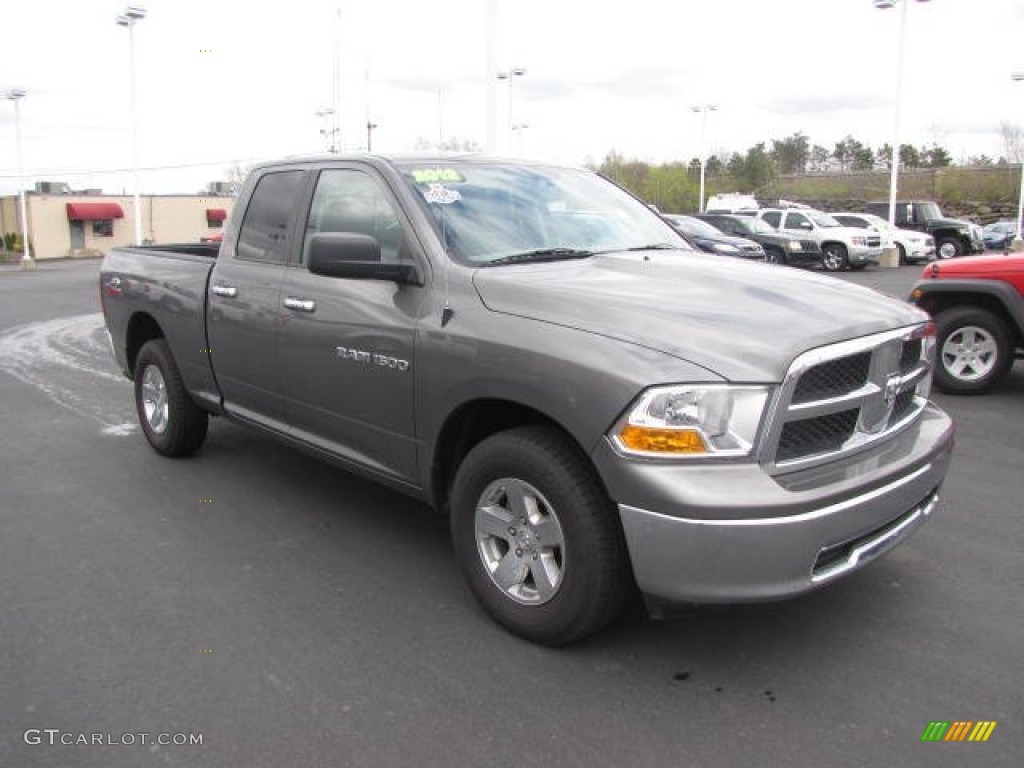 2012 Ram 1500 SLT Quad Cab 4x4 - Mineral Gray Metallic / Dark Slate Gray/Medium Graystone photo #3