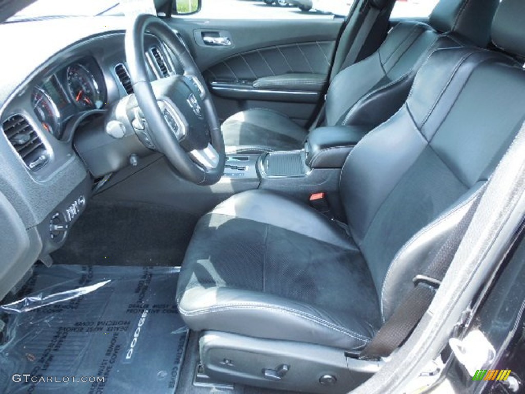 Black Interior 2012 Dodge Charger R/T Road and Track Photo #81163739