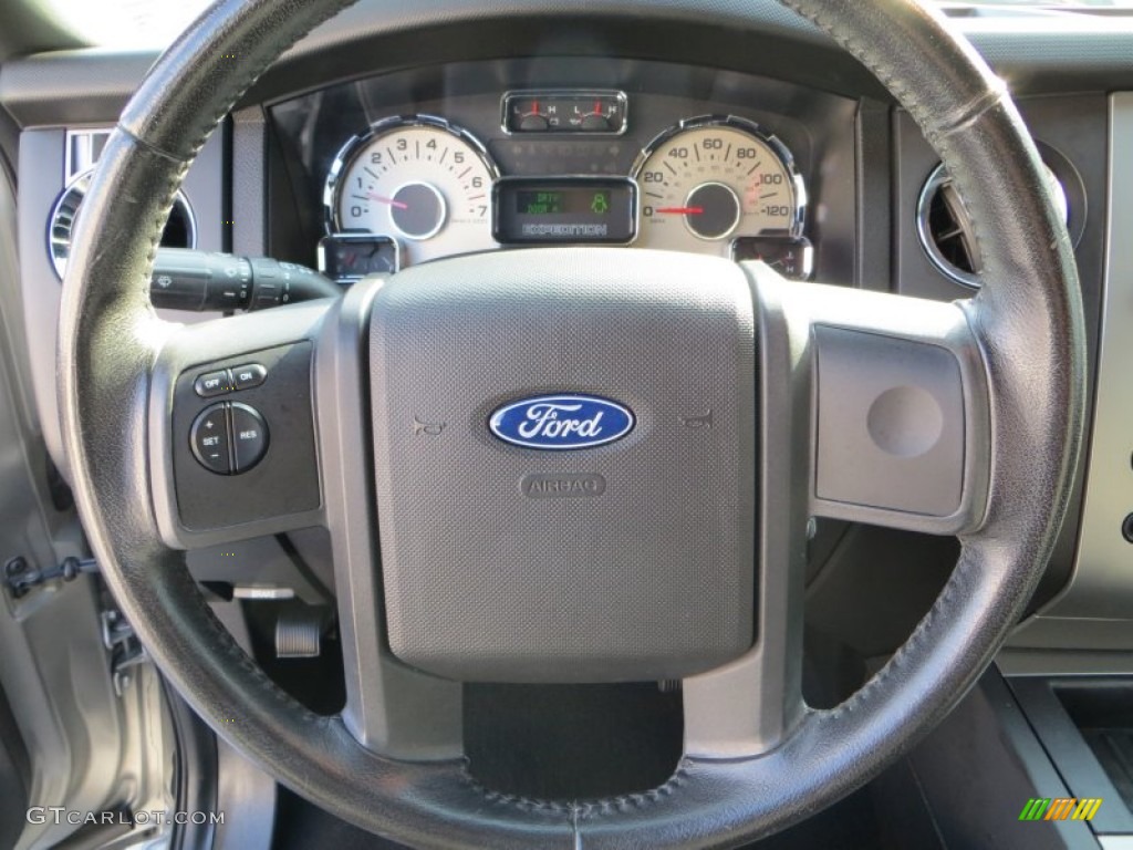 2008 Ford Expedition EL XLT Charcoal Black Steering Wheel Photo #81164841