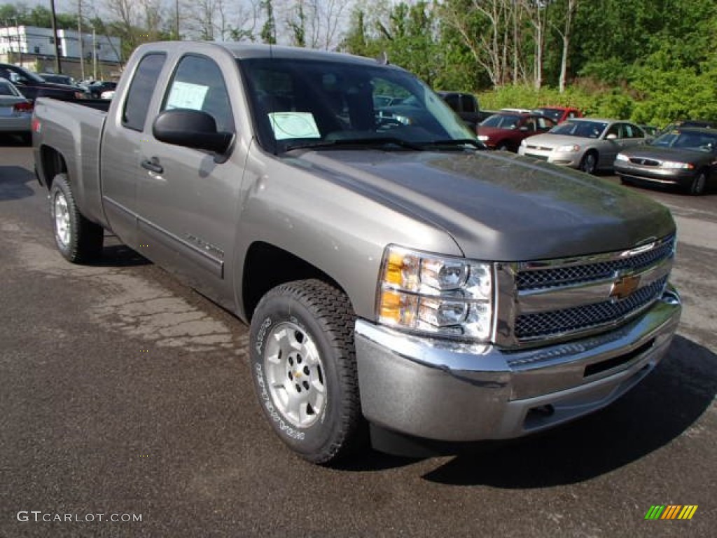 2013 Silverado 1500 LT Extended Cab 4x4 - Graystone Metallic / Ebony photo #2