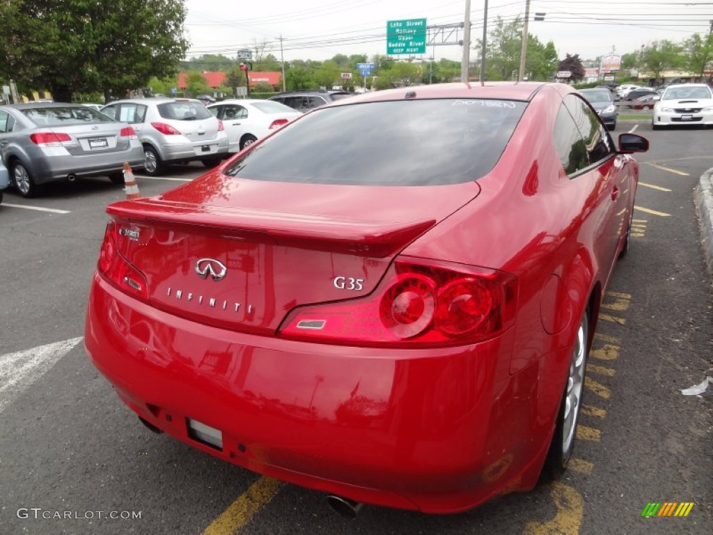 2006 G 35 Coupe - Laser Red Pearl / Graphite photo #8