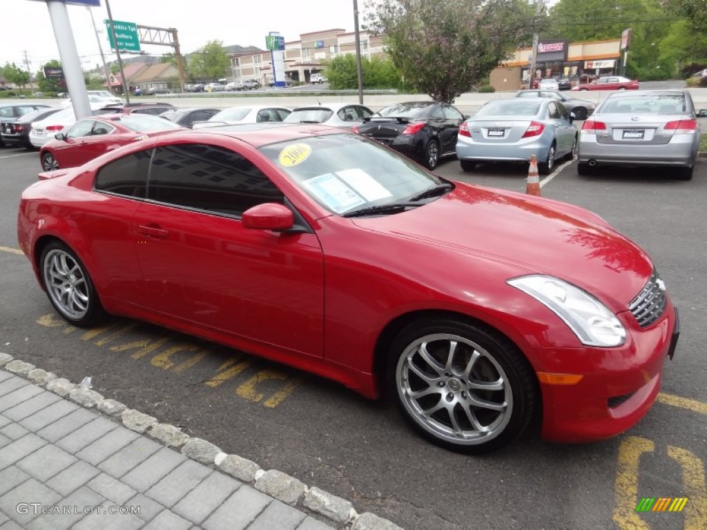 2006 G 35 Coupe - Laser Red Pearl / Graphite photo #12