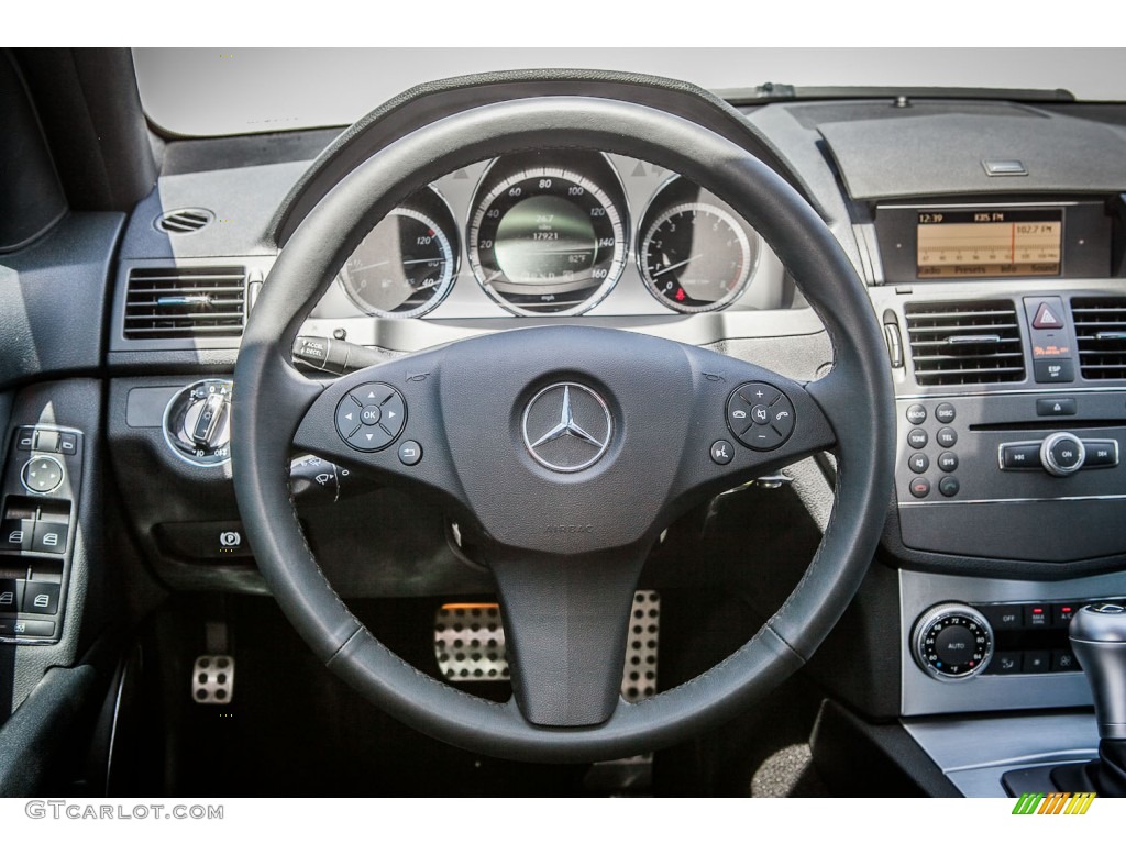 2010 Mercedes-Benz C 300 Sport Black Steering Wheel Photo #81169611
